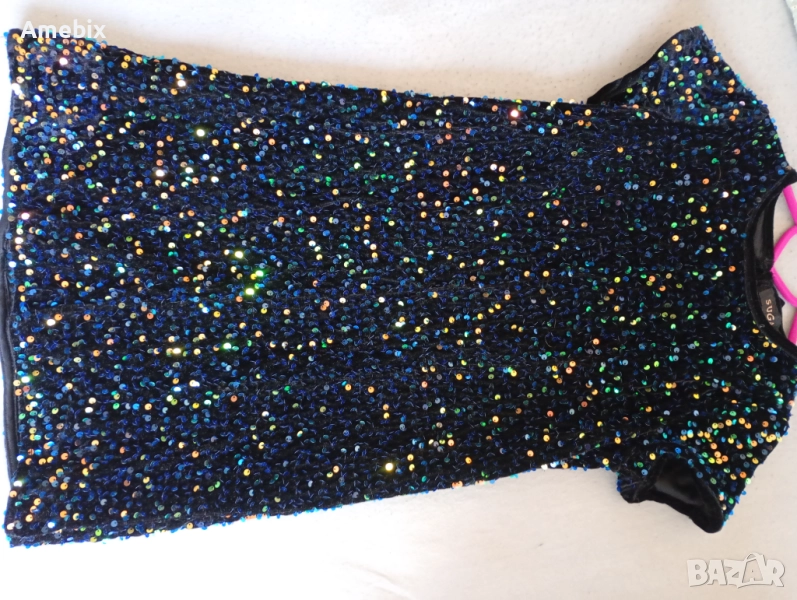 Парти елегантна рокля за дете 10-11г плюш и пайети , снимка 1