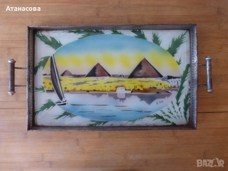 Ретро поднос табла Египет 1930 г, снимка 1