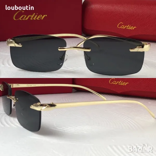 Cartier Мъжки слънчеви очила правоъгълни 3 цвята дамски унисек, снимка 1