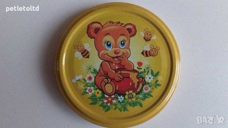 Капачки с Мечо и Пчелички - 100 бр, снимка 1