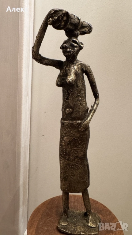 Масивна винтидж бронзова пластика, 570гр, снимка 1