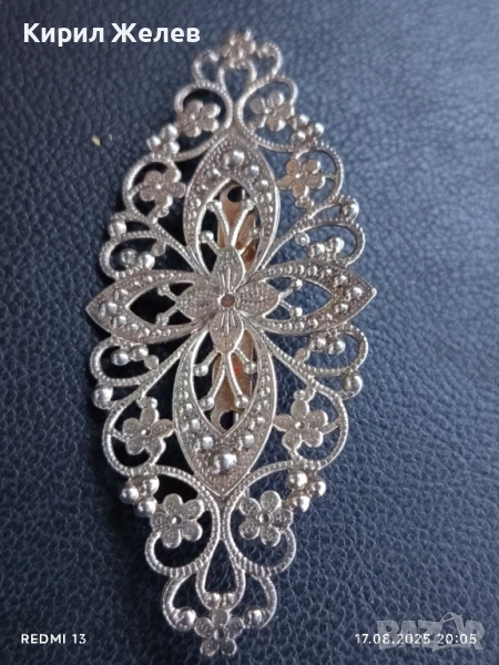 ФИЛИГРАННА ОРНАМЕНТИКА БРОШКА МНОГО КРАСИВА СТИЛЕН ДИЗАЙН 47030, снимка 1