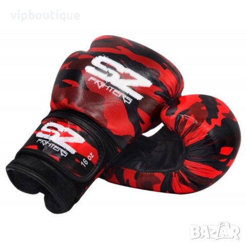Боксови Ръкавици Ест. Кожа Червен Камуфлаж, снимка 3 - Бокс - 41469784