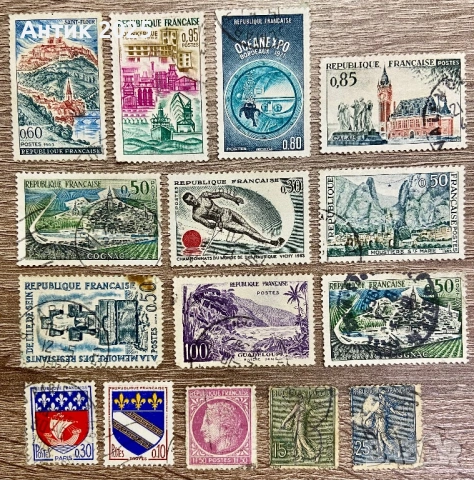 Френски пощенски марки, снимка 2 - Филателия - 53497703