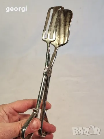 посребрена ретро щипка за салата  6/3, снимка 3 - Аксесоари за кухня - 49275314