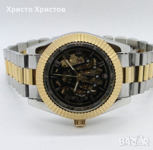 Мъжки луксозен часовник Rolex Crown 👑 Skeleton, снимка 4 - Мъжки - 41554683