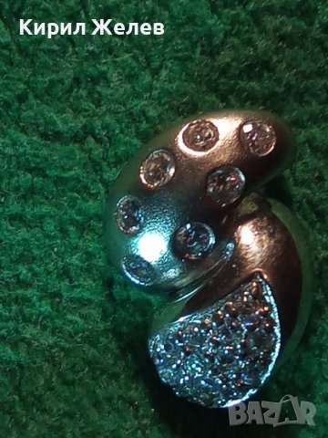 СКЪПОЦЕНЕН СРЕБЪРЕН МЕДАЛЬОН СРЕБРО 925 с БЯЛА ПОЗЛАТА и ФАСЕТИРАНИ ЮВЕЛИРНО КРИСТАЛЧЕТА 34440, снимка 14 - Колиета, медальони, синджири - 39318928