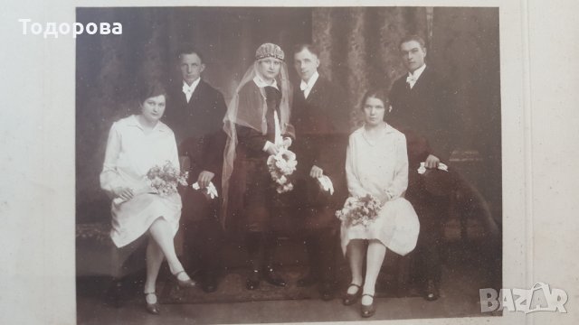 Стара картонена фотография от началото на миналия век , снимка 2 - Антикварни и старинни предмети - 35932128