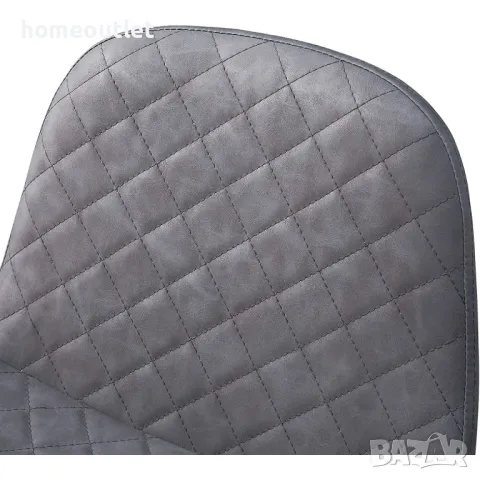 ПРОМОЦИЯ Високи бар столове с дамаска от висококачествена PU кожа, к-кт от 2 бр C-UDC061GY, снимка 8 - Столове - 49196309