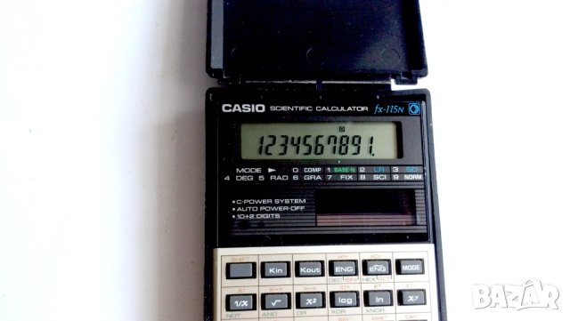 Винтидж ръчен научен калкулатор Casio FX-115N с кутия работи, снимка 3 - Антикварни и старинни предмети - 41907984