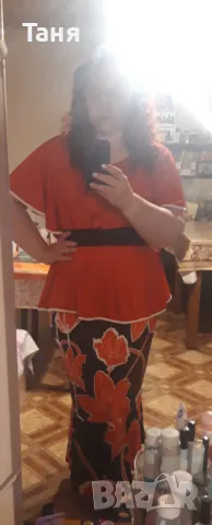 Продавам пола и блуза - комплект-размер 4 XL, снимка 3 - Комплекти - 50251158