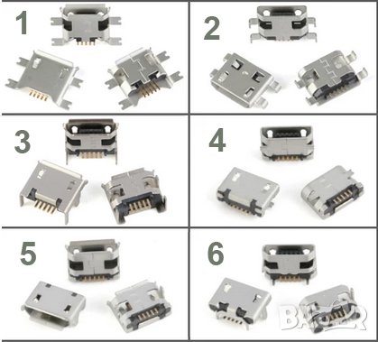 USB micro , USB mini конектор букса  , Female jack SMT, снимка 2 - Ремонт на друга електроника - 40051806