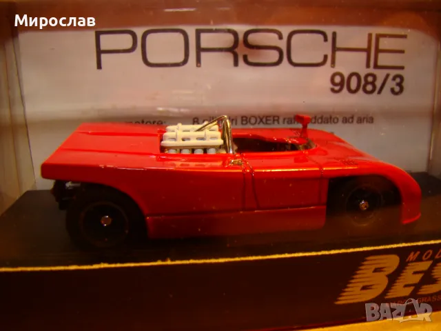 1:43 BEST MODEL PORSCHE 908/3 КОЛИЧКА ИГРАЧКА МОДЕЛ, снимка 2 - Колекции - 48749537