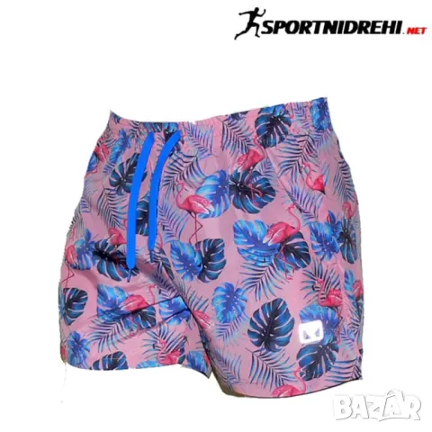 Мъжки бански  REPTIL, розово фламинго, полиестер, снимка 2 - Бански - 50372482