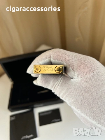 S.T. Dupont Ligne 2 – Black & Gold запалка, 2 пламъка, снимка 3 - Запалки - 53215458