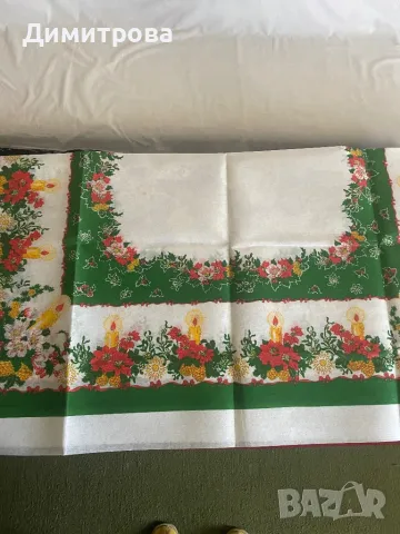 Покривка коледна /новогодишна, покривка с палми- нетъкан текстил, снимка 3 - Покривки за маси - 47340142