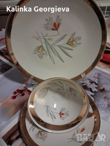 троен сет за чай, снимка 3 - Сервизи - 52518477