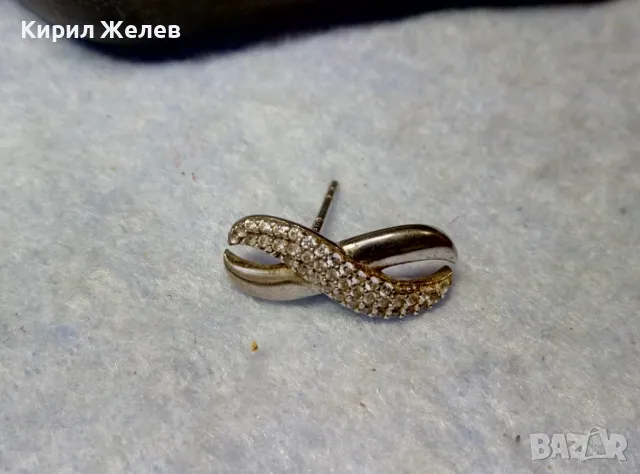 АЖУРНА СКЪПОЦЕННА СРЕБЪРНА ОБЕЦА СИМВОЛ на БЕЗКРАЙНОСТ СРЕБРО 925 с ФАСЕТИРАНИ ЦИРКОНИ 49715