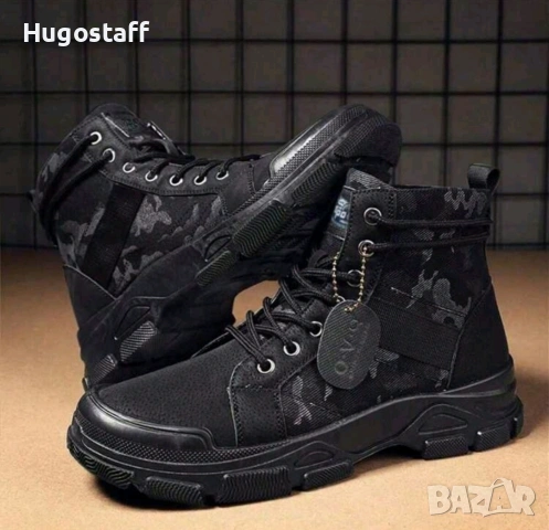 Нови мъжки кубинки камуфлажни непромокаеми боти ботуши тактически обувки N 45/46, снимка 13 - Мъжки боти - 52635455