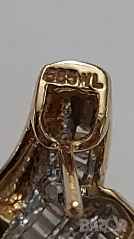            Златни обеци с брилянти , снимка 4 - Обеци - 47560666