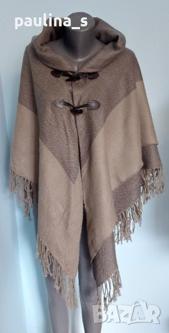 Три броя / Марково пончо с яка и копчета "art. 9", "Yessica" и "by Nora" , снимка 4 - Шалове - 44459185