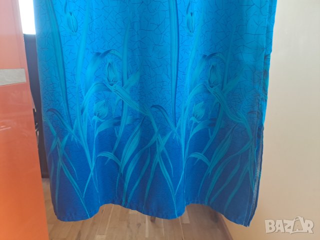 Дълга лятна рокля в синьо L, XL, снимка 4 - Рокли - 40951259