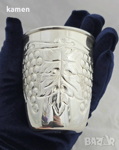 Сребърна Чаша за Вино,Вода 250мл., снимка 6 - Чаши - 51954189