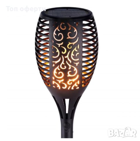 LED соларна лампа за двор или градина с истински пламък на факла, снимка 3 - Соларни лампи - 41026274