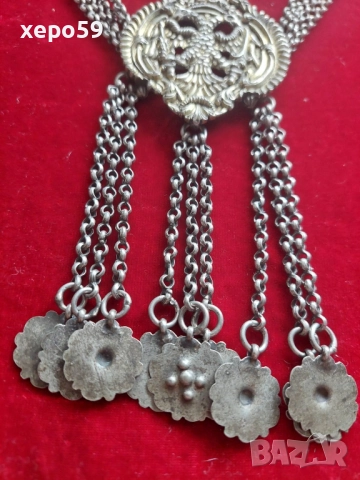 Огромен стар сребърен накит в отлично състояние, снимка 13 - Антикварни и старинни предмети - 52217581
