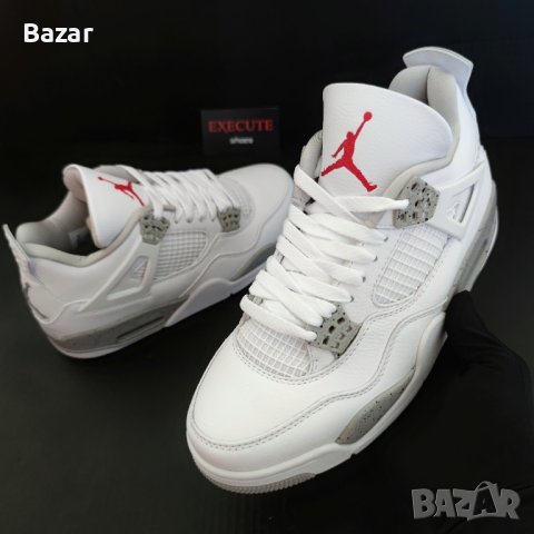 Nike Air Jordan 4 Retro White Oreo Нови Оригинални Обувки Размер 41 Номер Бели , снимка 2 - Кецове - 41681464