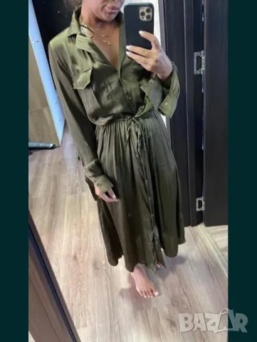 Зелена рокля Н&М, снимка 2 - Рокли - 50035946