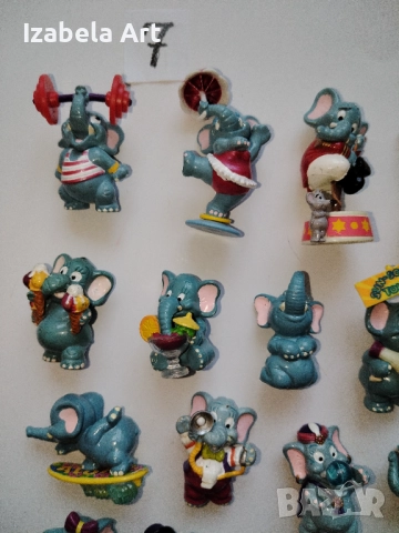 24бр фигури Kinder СЛОНЧЕТА/стари Киндер играчки от шоколадови яйца , снимка 2 - Колекции - 52022162