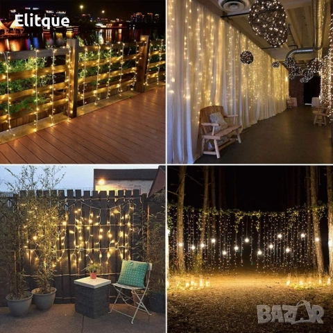 Коледна завеса от лампички , снимка 14 - Лед осветление - 52904364