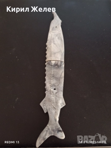 Винтидж нож за домашна есетра СССР изключителна рядкост за КОЛЕКЦИОНЕРИ 51328, снимка 6 - Ножове - 51760914