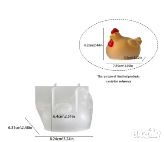 Молдове комплект две кокошки в два размера , снимка 6 - Форми - 52946754