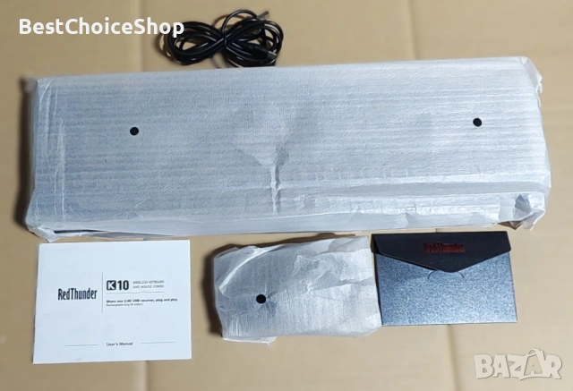 RedThunder Безжичен гейминг комплект клавиатура и мишка 3200 DPI Батерия 3000mA, снимка 3 - Клавиатури и мишки - 53120001