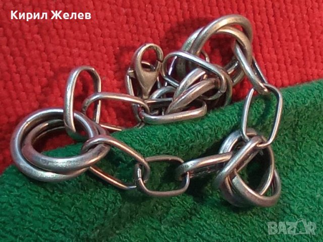 СТИЛНА ВИНТИДЖ СРЕБЪРНА ГРИВНА СРЕБРО 925 РЪЧНА ФИНА МАЙСТОРСКА ИЗРАБОТКА 45696, снимка 2 - Гривни - 45952024