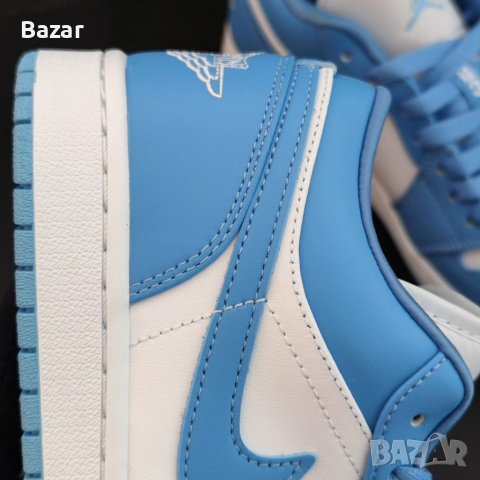 Nike Air Jordan 1 Low UNC Нови Обувки Маратонки Размер 40 Сини Shoes Sneakers Blue Sky, снимка 9 - Маратонки - 40501720