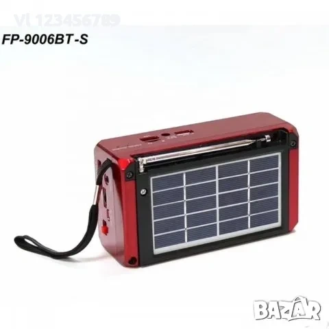Соларно Радио- Bluetooth,USB,SD+LED Фенер 9006 BT-S, снимка 3 - Радиокасетофони, транзистори - 53854431