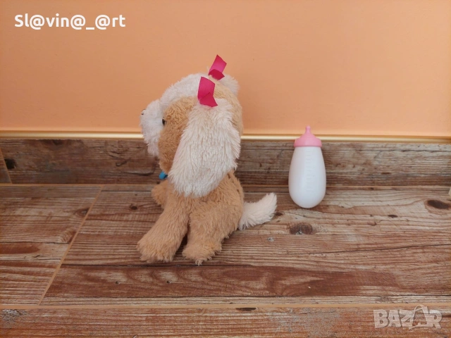 Furreal Friends интерактивно куче на Hasbro с шише, снимка 3 - Плюшени играчки - 53285878