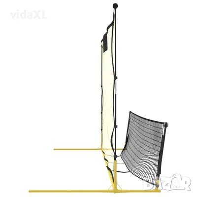 vidaXL Рикошет мрежа за футбол черно и жълто 183x85x120 см полиестер（SKU:937601）, снимка 3 - Други спортове - 48447847