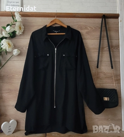 Черно олекотено тънко яке 2/3ХЛ 