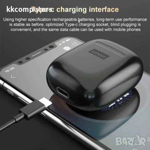 Lenovo XT89 TWS Bluetooth Слушалки, снимка 9 - Слушалки и портативни колонки - 50564476