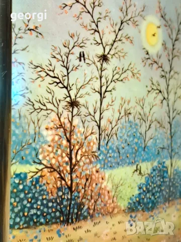 емайлирана картина върху медна плака    1/4, снимка 10 - Картини - 48237773