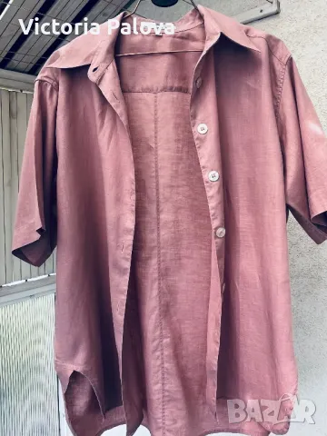 Ленена риза EDITH KUMAR CASUAL VINTAGE , снимка 8 - Ризи - 47294614