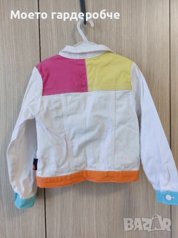 Бяла дънково яке на Boboli Размер 104, снимка 2 - Детски якета и елеци - 53709046