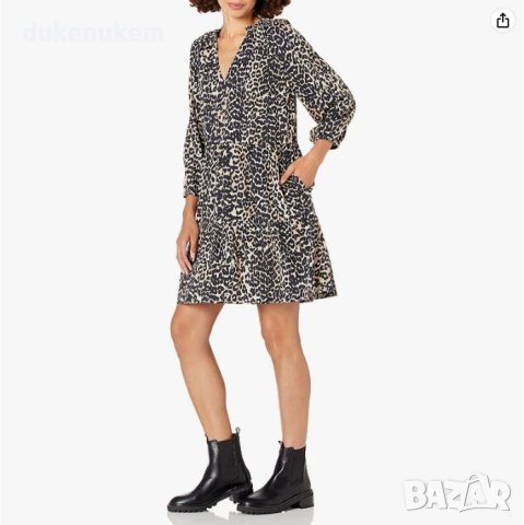 Ежедневна дамска рокля с деколте и волани на нива размер 3XL, снимка 4 - Рокли - 40845347