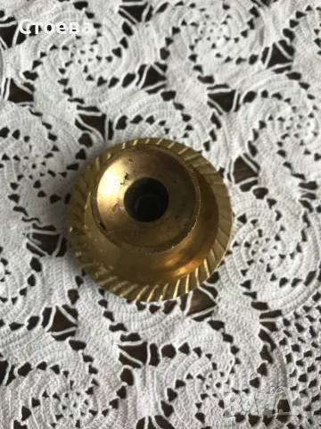 салфетник и свещник от месинг, снимка 4 - Декорация за дома - 48260752