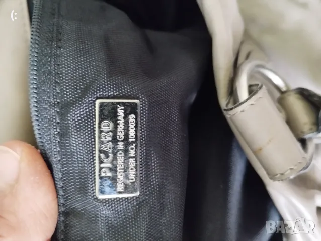 Бежова чанта Picard-естествена кожа., снимка 6 - Чанти - 49125549