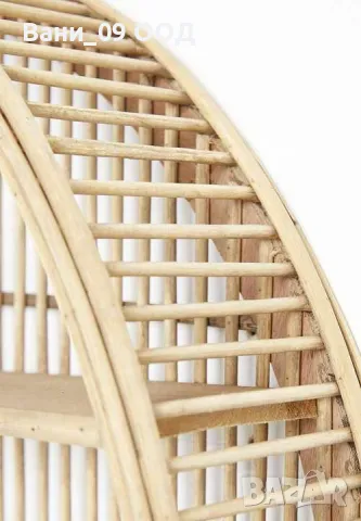 Кръгла бамбукова стенна етажерка , снимка 6 - Етажерки - 48152504